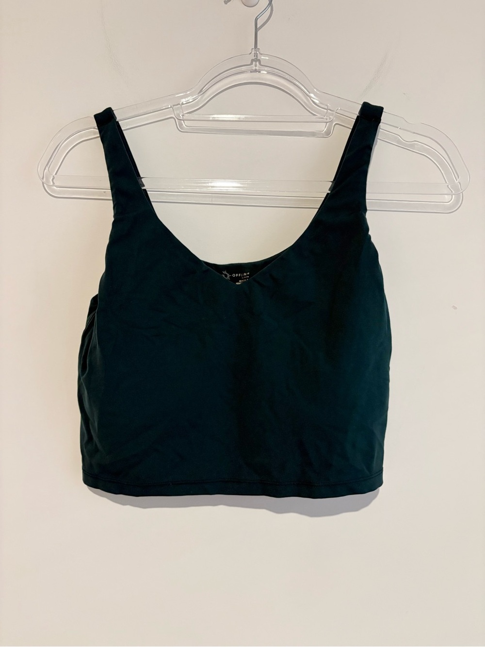 Offline Aerie real me real recharge least support sports bra tank green Large
